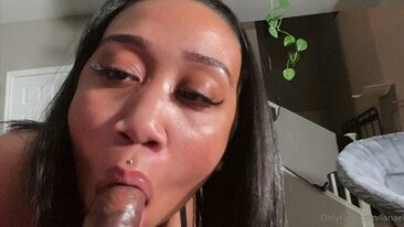 Lanae Brielle slobs on dick then gets fucked